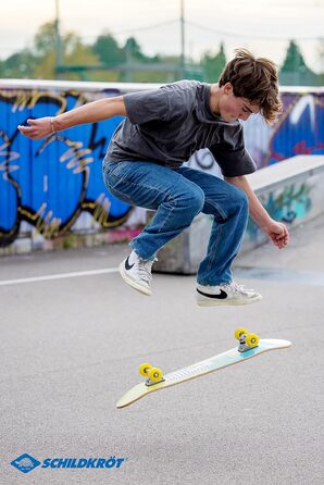 Скейтборд Schildkröt Kicker 31' для початківців, 9-шарове кленове дерево, подвійний кіктейл, ABEC5, зелений малюнок Green Dog