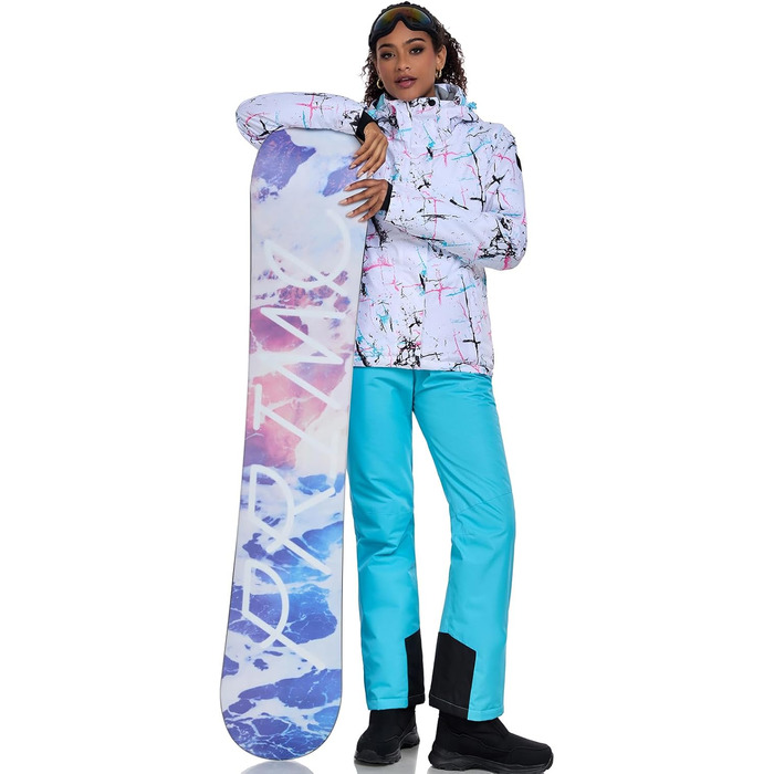 Жіночий сніговий костюм HOTIAN, водонепроникний, вітронепроникний, теплий, для катання на лижах, сноуборді, походів та альпінізму. Кольори: блакитний та блакитний