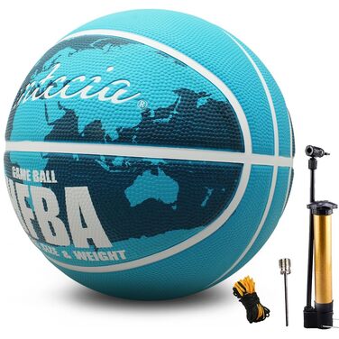 Гумовий баскетбольний м'яч Fantecia, розмір 7, для гри в приміщенні та на вулиці, тренування, чоловічий, жіночий, дорослий, підлітковий, з насосом