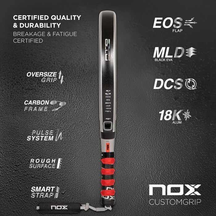 Падельна ракетка Nox AT10 Genius 18K Agustin Tapia 2024, карбон
