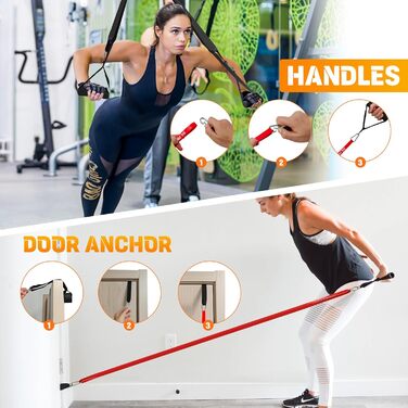 Гумові еластичні стрічки для фітнесу та реабілітації (3 шт.)