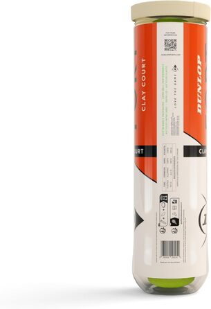 Тенісні м'ячі Dunlop Fort Clay Court для ґрунтових кортів, 4 шт, професійні