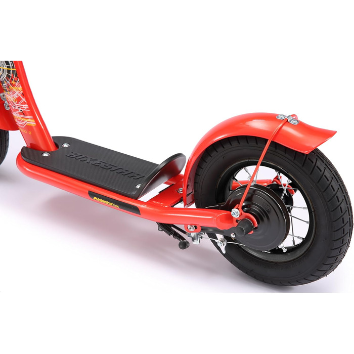 Дитячий роликовий самокат STAR SCOOTER з повітряними колесами (10 дюймів) для хлопчиків та дівчаток 4-5 років | Класичний самокат | Червоний