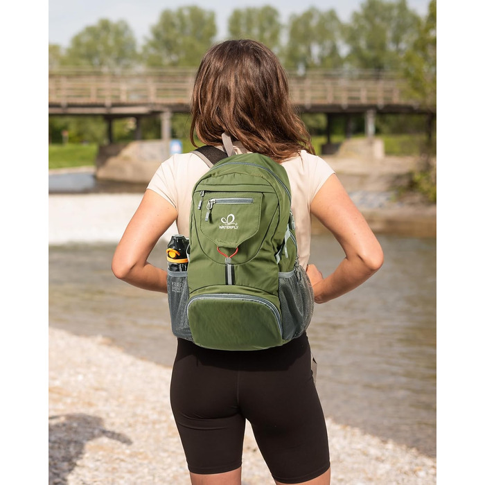 WATERFLY ультралегкий складаний рюкзак 20 л для походів, міський рюкзак для чоловіків та жінок, водонепроникний, для туризму, спорту, подорожей