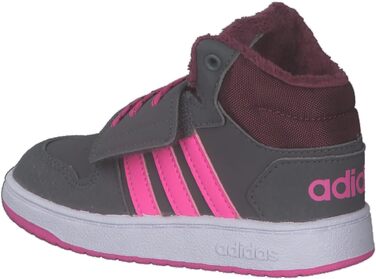 Кросівки Adidas Hoops Mid 2.0 для дітей (22 EU, сірий, рожевий, чорний)