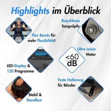 Вібраційна платформа Winch W.1.0 PRO | Електрична віброплатформа для дому | До 150 кг, 120 рівнів, з пультом ДУ, стрічки опору, чорний