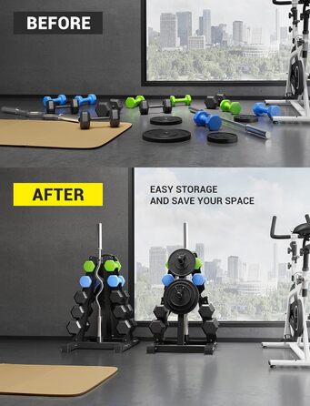 Стойка для гантелей Dripex на 3/5 рівнів, регульована, до 500 кг, сумісна з гантелями, гирями та штангами