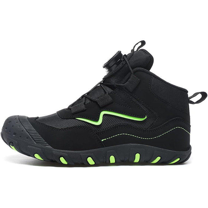 Дитячі баскетбольні кросівки Kinder Swivel Buckle: зручні, дихаючі, антиковзкі трекінгові черевики для хлопчиків та дівчаток, чорного кольору (28 EU)