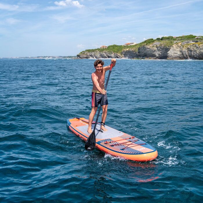 Надувна SUP-дошка Aqua Marina Atlas 366x86x15 см з каяк-сидінням і подвійним веслом, комплект, червона