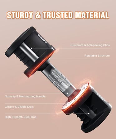 Регульовані гантелі, набір 2 шт., 5.7-25 кг, 5-в-1, набір гантелей з неслизьким грифом та кольоровими дисками для дому, спортзалу, вантажна система 10.2 кг за пару