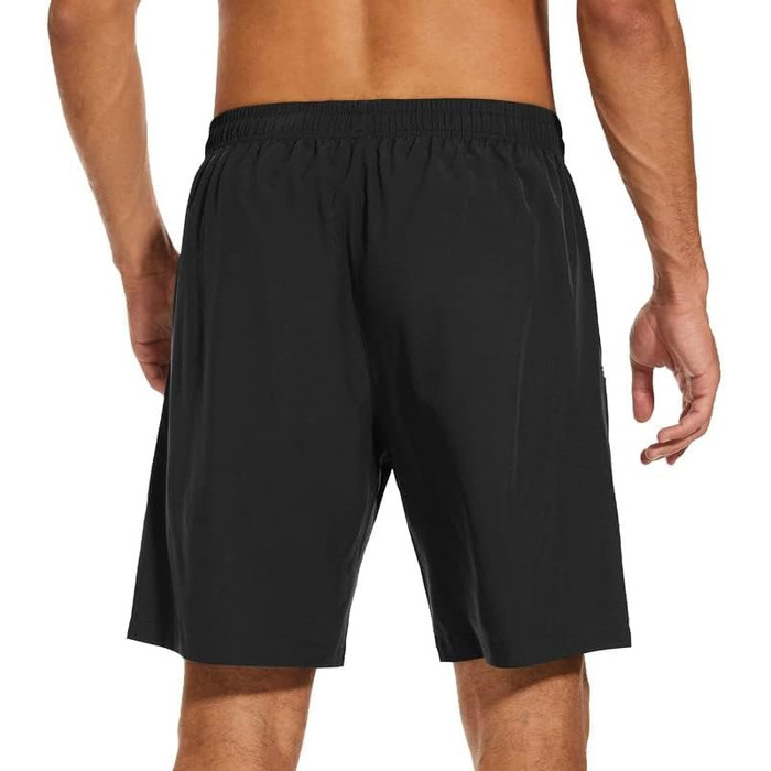 Шорти спортивні чоловічі SIHOHAN, чорні, швидковисихаючі, з кишенями на блискавці