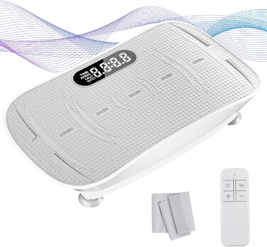 Вібраційна платформа для фітнесу з Bluetooth, LED, 10 рівнів швидкості, тиха, для дому, спалювання жиру