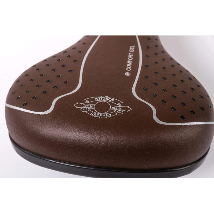 Сідло для велосипеда чоловіче Comfort Gel, City Bike, коричневе, м'яке та зручне