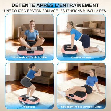 Віброплатформа для фітнесу Sport Home (Рожева) - 6 програм, для схуднення та м'язів