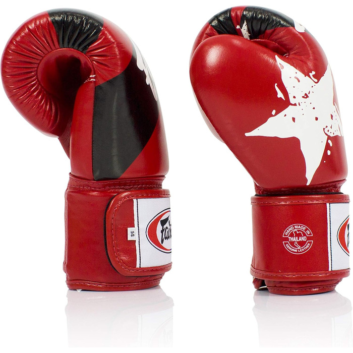 Боксерські рукавички Fairtex для муай-тай, кікбоксингу та тренувань, універсальні, червоно-чорні