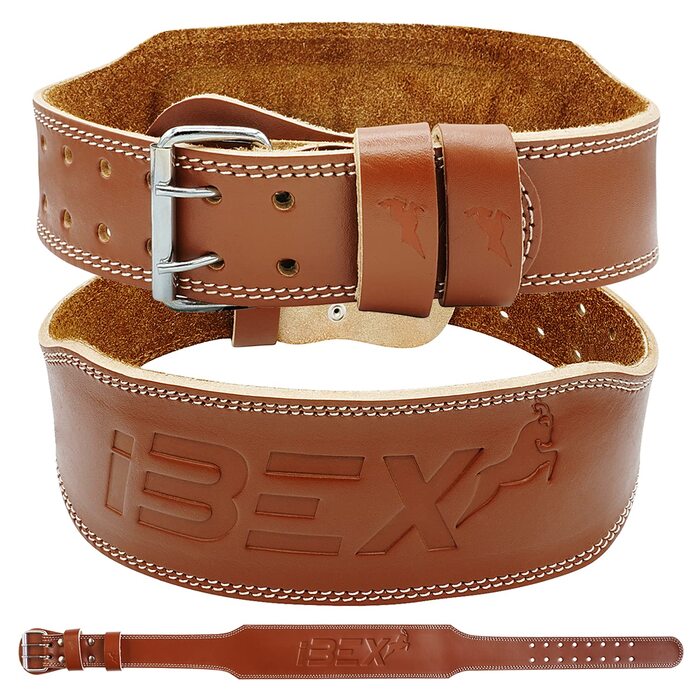 Пояс для важкої атлетики IBEX, шкіряний, 10.2 см, з підкладкою, підтримка поперекових хребців, замшеве оздоблення, сталева пряжка, для функціональних тренувань, бодібілдингу, пауерліфтингу, жиму лежачи, фітнес-залу, тренажеру