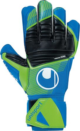 Воротарські рукавички Uhlsport Aquasoft для дорослих, водостійкі, синьо-зелені, розмір 9
