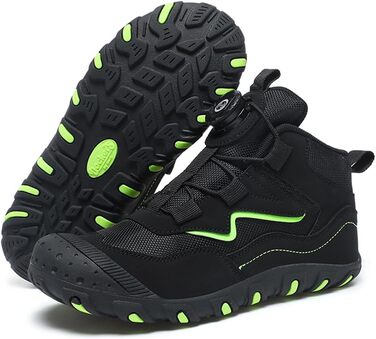 Дитячі баскетбольні кросівки Kinder Swivel Buckle: зручні, дихаючі, антиковзкі трекінгові черевики для хлопчиків та дівчаток, чорного кольору (28 EU)