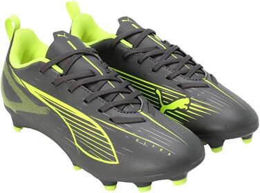 Дитячі футбольні бутси PUMA Ultra 5 Play FG/AG Jr – 38 EU, Matte Aged Silver Yellow Alert