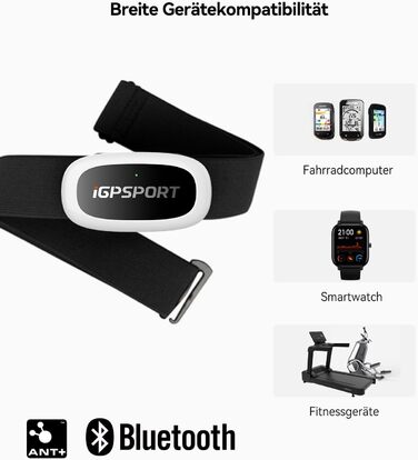Пульсометр iGPSPORT HR50 Bluetooth ANT+ для велоспорту, бігу, фітнесу (водонепроникний)