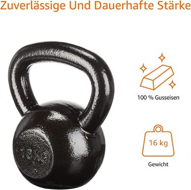 Amazon Basics гиря з чавуну для фітнесу, тренувань