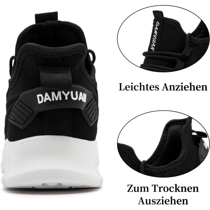 Чоловічі кросівки для бігу та занять спортом: легкі, дихаючі, універсальні. Ідеально для тенісу, фітнесу та походів. Розмір 39 EU, колір чорно-білий