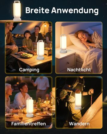 Сонячна кемпінгова лампа Eventek 8000mAh з LED, 3 режими, сенсорне керування, IPX5, для кемпінгу, подорожей та надзвичайних ситуацій