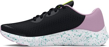 Дитячі кросівки Under Armour Charged Pursuit 3 для бігу (4.5 Big Kid, чорний/фіолетовий/жовтий)