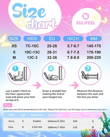 Роликові ковзани SULIFEEL для дівчаток та дітей з підсвічуванням, регульовані, 4 розміри, для малюків та початківців (Червоний, M (32-36))