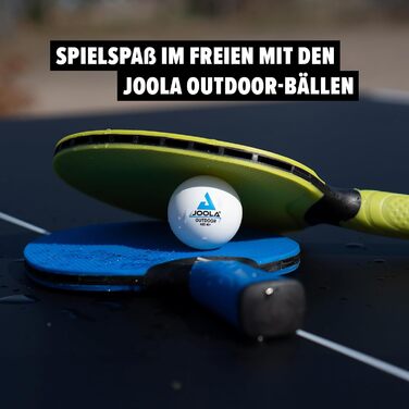 JOOLA Набір для настільного тенісу Outdoor Vivid, 2 ракетки, 3 м'ячі, чохол, лайм/синій, 6 предметів