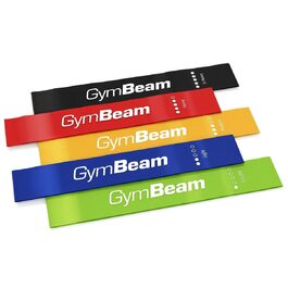 Набір гумових еспандерів GymBeam 5 шт. для фітнесу, йоги та пілатесу - різний рівень опору