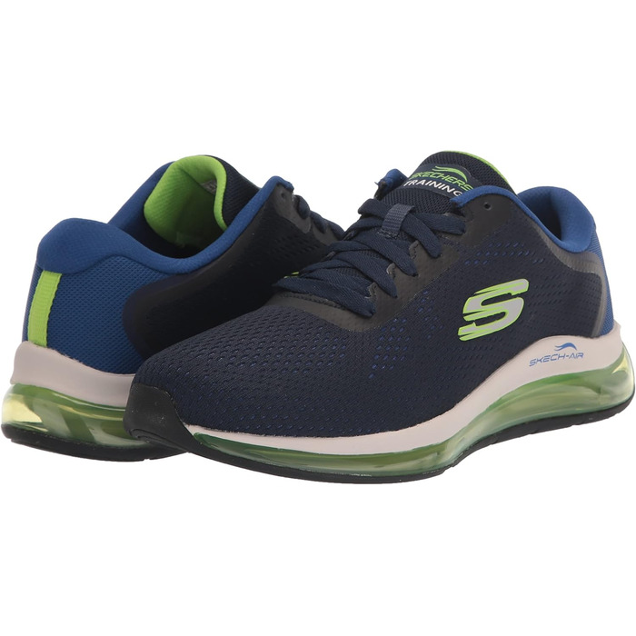 Чоловічі кросівки Skechers, спортивне взуття (42.5 EU, темно-синій, лаймовий)