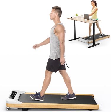 Бігова доріжка COSTWAY 3 в 1, 2,25HP, підлогова, Walking Pad для дому та офісу, 1-6 км/год, дистанційне керування, LED-дисплей, 15 програм, до 120 кг