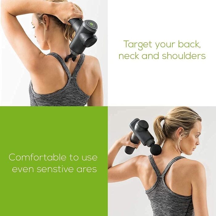 Масажер Beurer MG99: компактний, з 4 насадками, для розслаблення м'язів та зняття напруги, 5 рівнів інтенсивності (Чорний)