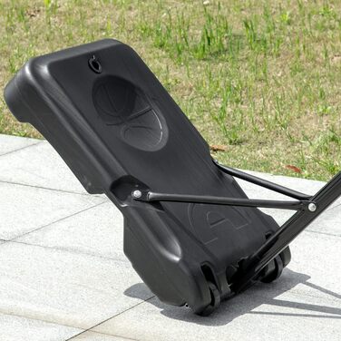 Баскетбольний кошик HOMCOM з регульованою висотою 197,5-254 см, переносний з колесами, поліетиленове кільце