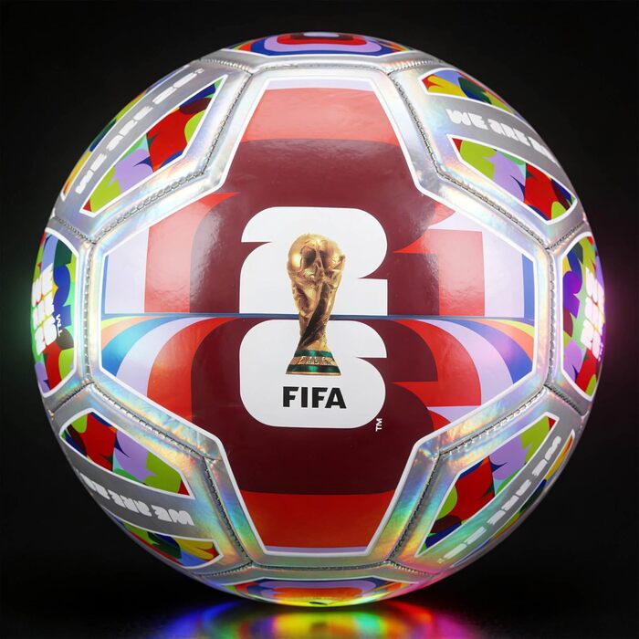 Офіційний ліцензований футбольний м'яч Hy-Pro FWC26 №5 для тренувань – ЧС-2026, дизайн трофею та країн-господарів, подарунок для хлопчиків