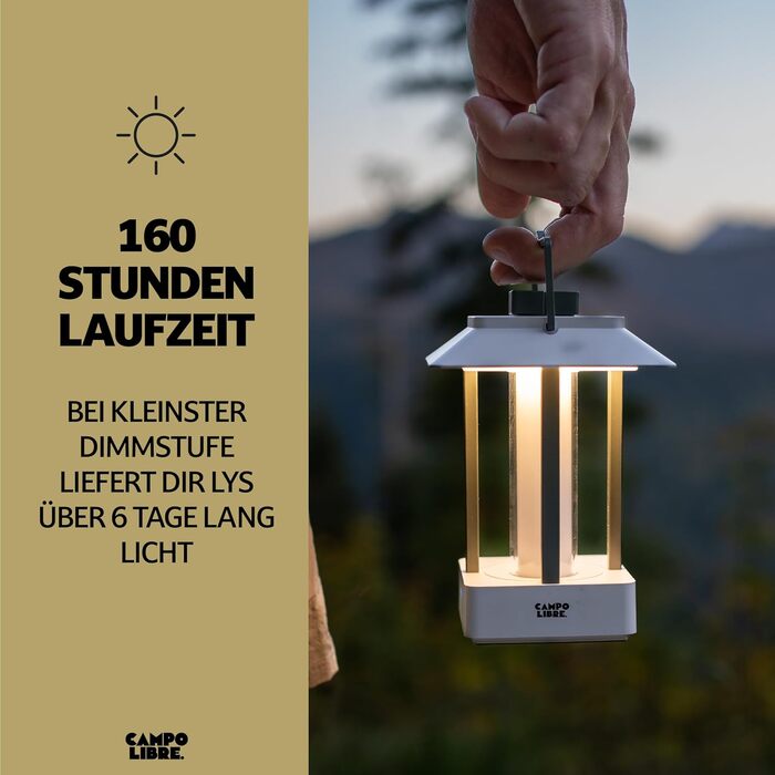 Настільна лампа для кемпінгу Campo Libre®: перезарядна, вологостійка, LED, з USB-Powerbank, до 160 годин роботи