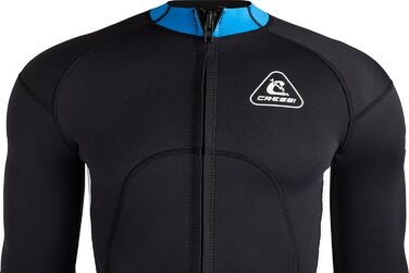 Гідрокостюм CRESSI Guardian Man 2мм неопрен (чоловічий) - куртка та штани для плавання, снорклінгу, SUP, серфінгу, каякінгу, чорно-синій, розмір 2XL/6