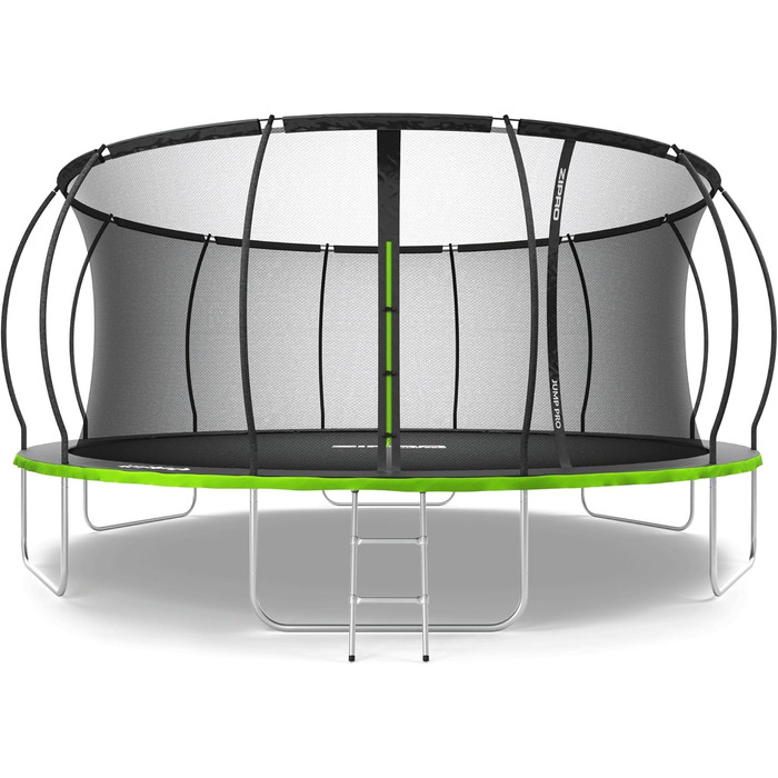 ZIPRO JumpPro Premium Трамплін для дітей Outdoor, садова модель, з сіткою, захист від УФ, стійкий до погодних умов, Ø 252-496 см, до 150 кг