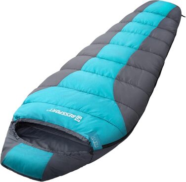 Спальний мішок Bessport Outdoor 3 сезони, маленький та ультралегкий, для дорослих, теплий, водовідштовхувальний, блакитний, для кемпінгу та трекінгу