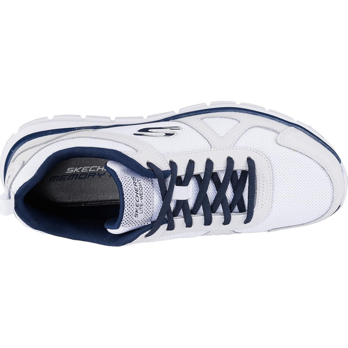 Чоловічі кросівки для бігу та спорту Skechers Sport Track SCLORIC, чорно-червоні, шкіра та сітка