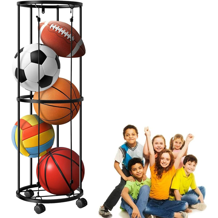 Стенд для м'ячів: баскетбольний, футбольний, волейбольний (2 яруси)