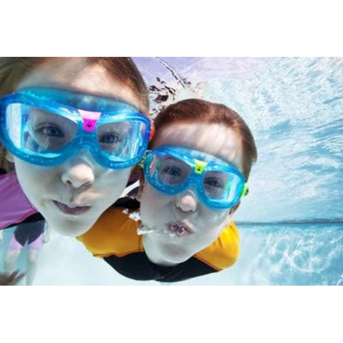 Дитяча плавальна маска Aquasphere Seal Kid 2, прозора з блакитними лінзами, універсальний розмір