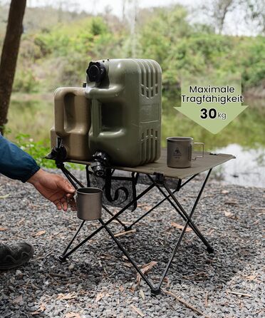 Стіл туристичний складний OneTigris CAMPMATE, зелений, вантажопідйомність 30 кг