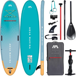 Надувна SUP-дошка Aqua Marina Dhyana 325 см, для фітнесу, бірюзова, комплект