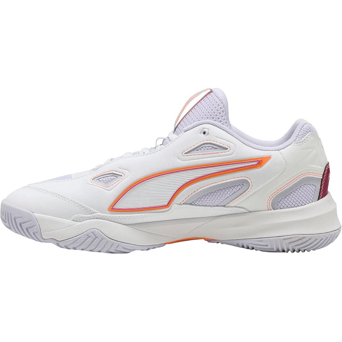 Кросівки PUMA Solarstrike W+ 4Hallenturnschuh, 42.5 EU, Puma White, Heat Fire, Lilac Crush Berry