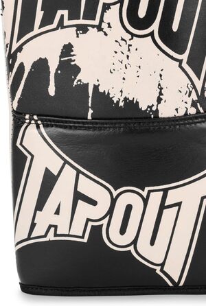 Боксерські рукавички Tapout з натуральної шкіри, Angelus Black/Ecru, 10 унцій, 1 пара