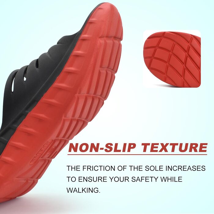 Чоловічі сандалі KuaiLu ортопедичні для підтримки склепіння стопи, червоно-чорні, 40 EU - літні пляжні шльопанці