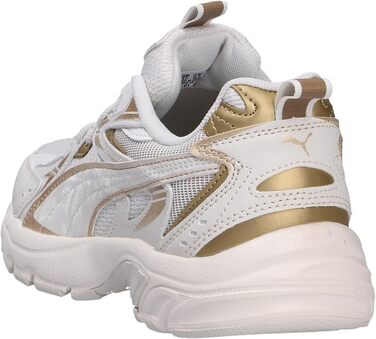 Кросівки PUMA Milenio Tech для жінок, 38 EU, Vapor Gray, Puma Gold, Warm White