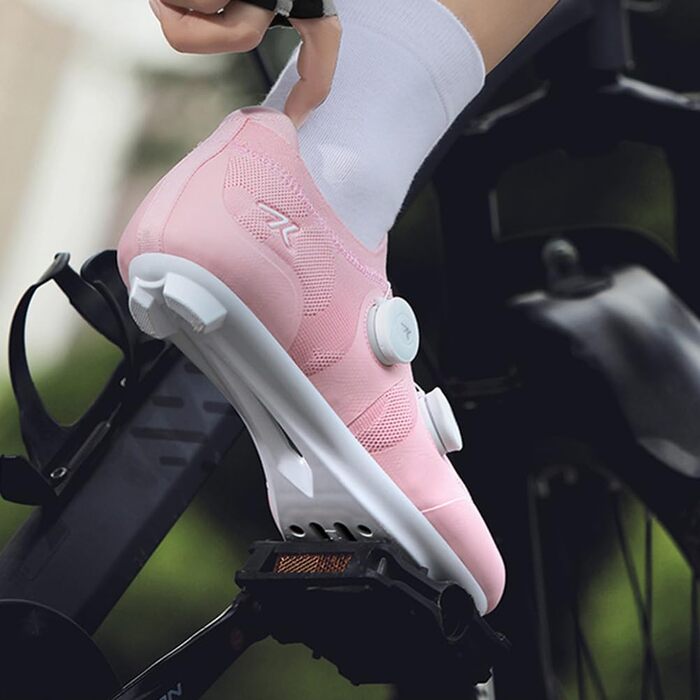Жіночі велотуфлі для шосейної їзди, сумісні з Peloton Bike, SPD, SPD-SL, Look Delta. Рожевий, 39 EU